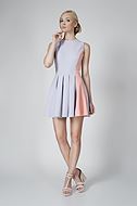 Kort klänning med plisserad kjol, XS - 5XL